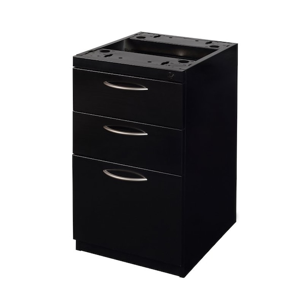 15 W Storage > Pedestal Desk Drawers > Fusion Metal Pedestals, Black, 15